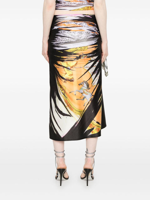 Diesel Diesel Printed Midi Skirt