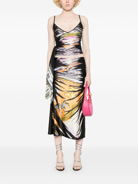 Diesel Diesel Printed Midi Skirt