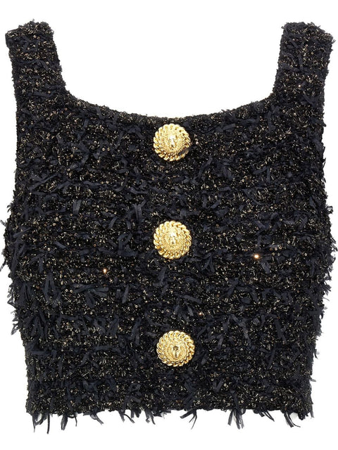 Balmain Balmain Lurex Tweed Top