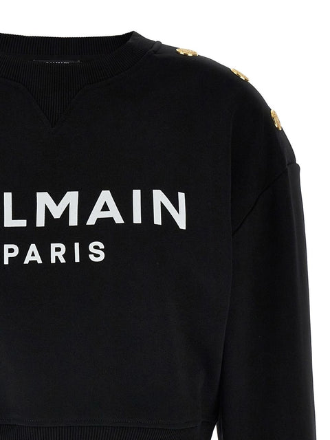 Balmain Balmain logo print cotton sweatshirt