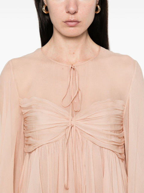 Chloè Chloè Silk pleated tank top