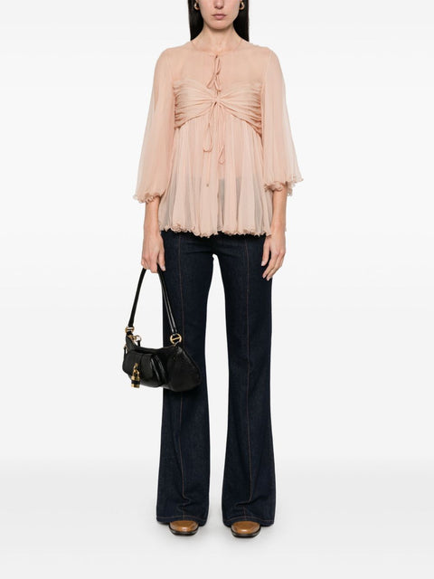 Chloè Chloè Silk pleated tank top