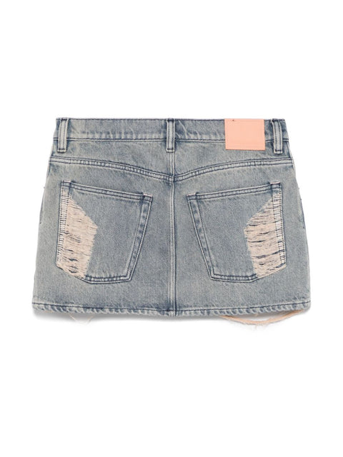 Acne Studios Acne Studios Macaria distressed denim miniskirt
