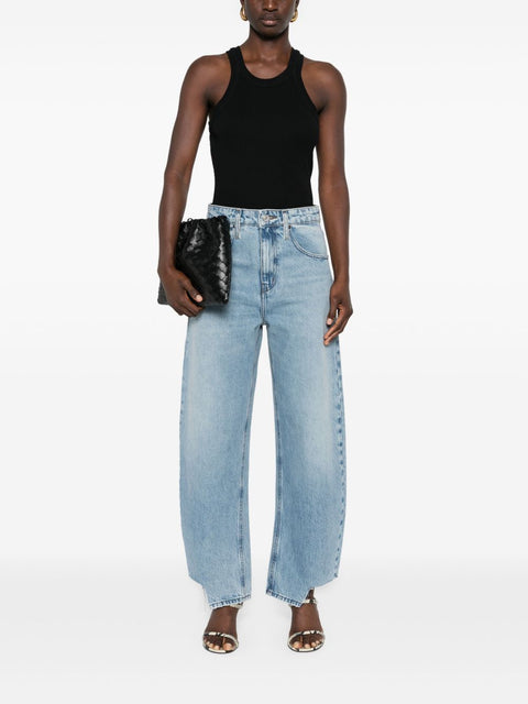 Closed Closed logo-embroidered ribbed tank top