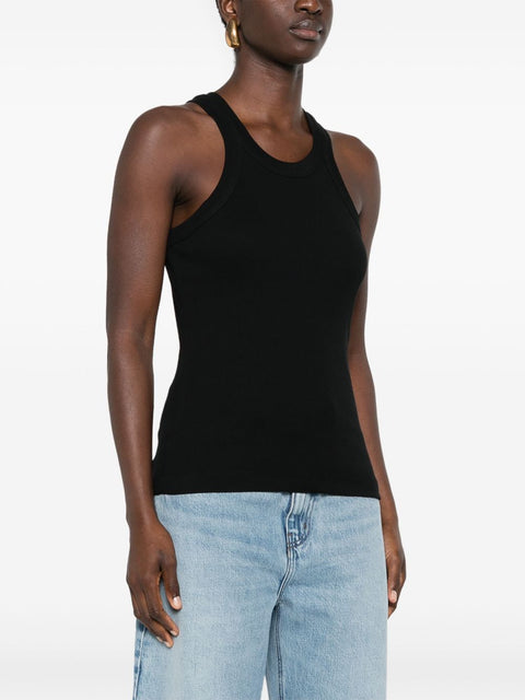 Closed Closed logo-embroidered ribbed tank top
