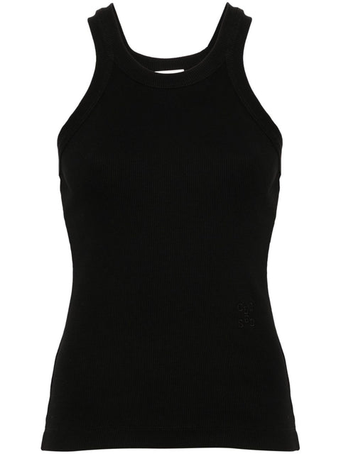 Closed Closed logo-embroidered ribbed tank top