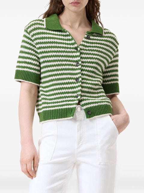 Closed Closed Knitted green cardigan in organic cotton