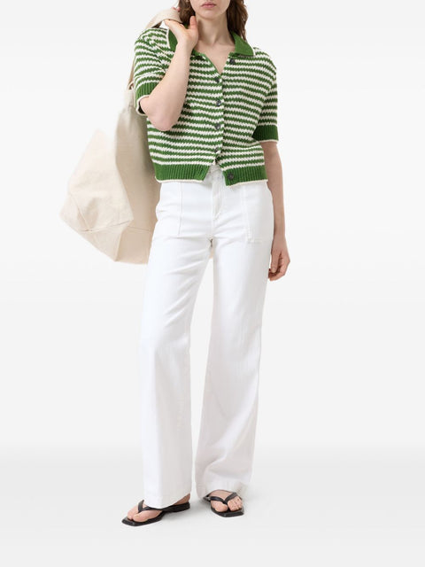 Closed Closed Knitted green cardigan in organic cotton