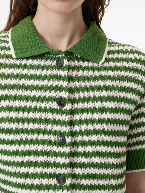 Closed Closed Knitted green cardigan in organic cotton