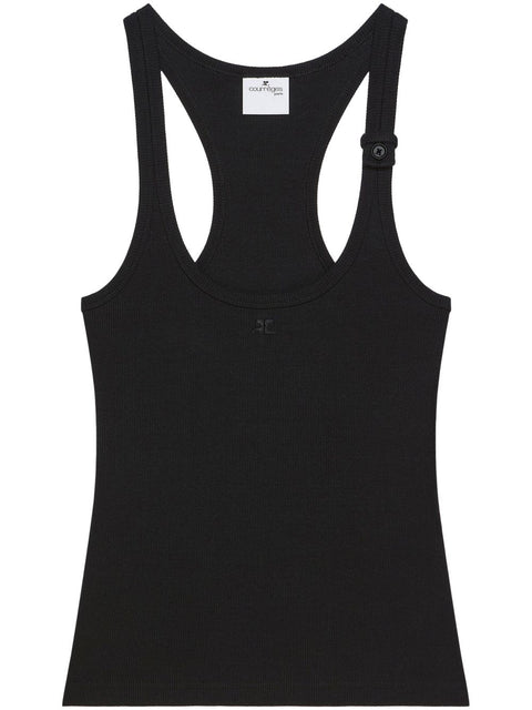 Courreges Pre Courreges Pre Courrèges buckle-fastening black tank top