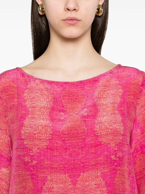 Pierre Louis Mascia Pierre Louis Mascia Paisley print TRAPEZIO Dress Silk