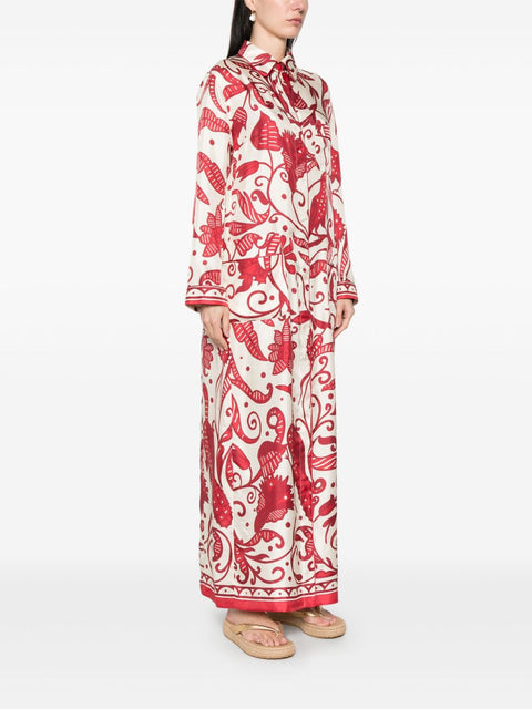 F.R.S . F.R.S . F.R.S. Silk crepe long kaftan dress