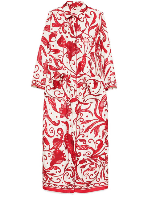 F.R.S . F.R.S . F.R.S. Silk crepe long kaftan dress