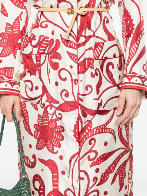 F.R.S . F.R.S . F.R.S. Silk crepe long kaftan dress