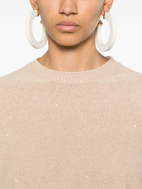 Fabiana Filippi Fabiana Filippi Crewneck sweater with linen blend