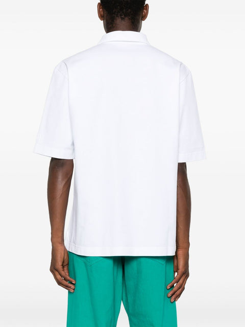Marni Marni logo-patch polo shirt