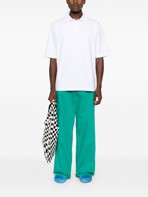 Marni Marni logo-patch polo shirt