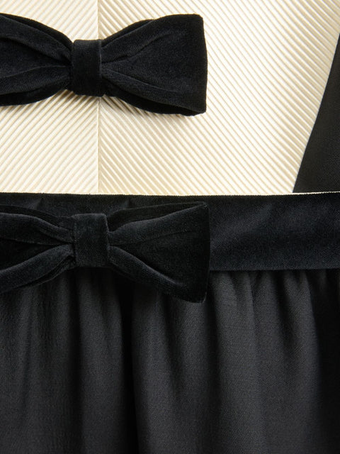 Valentino Valentino crepe couture short dress with bows