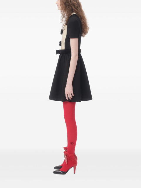 Valentino Valentino crepe couture short dress with bows