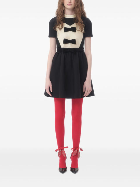 Valentino Valentino crepe couture short dress with bows