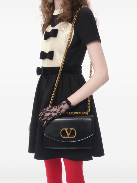 Valentino Valentino crepe couture short dress with bows