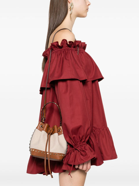 Valentino Garavani Valentino Garavani Rockstud canvas bucket bag