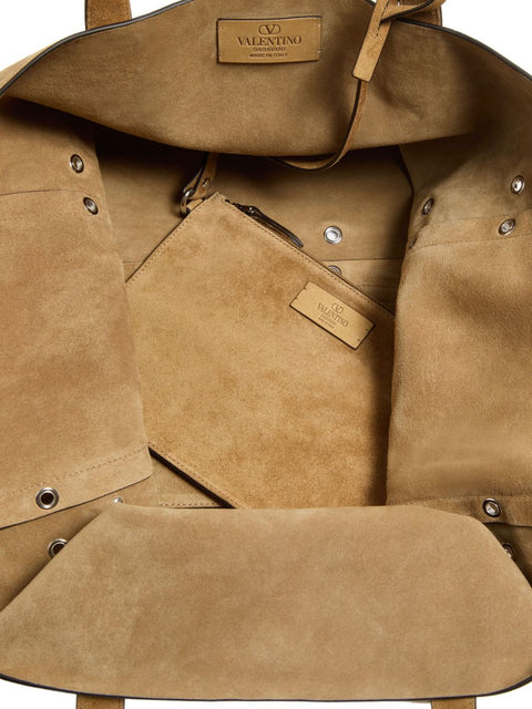 Valentino Garavani Valentino Garavani Nellcôte Suede Large Shopping Bag
