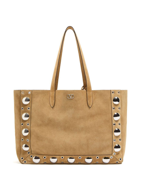 Valentino Garavani Valentino Garavani Nellcôte Suede Large Shopping Bag