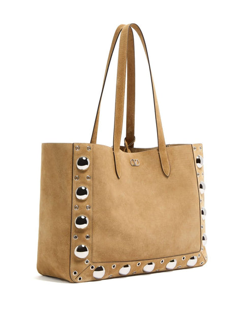 Valentino Garavani Valentino Garavani Nellcôte Suede Large Shopping Bag