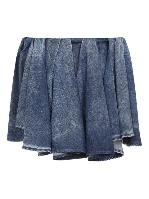 Diesel Diesel Asymmetric Mini Skirt in Blue