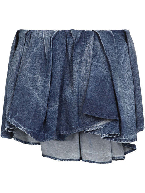 Diesel Diesel Asymmetric Mini Skirt in Blue