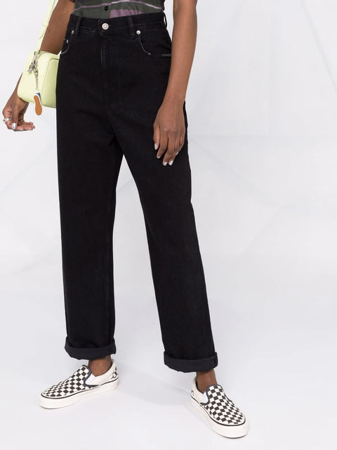 Golden Goose Golden Goose logo patch straight-leg trousers