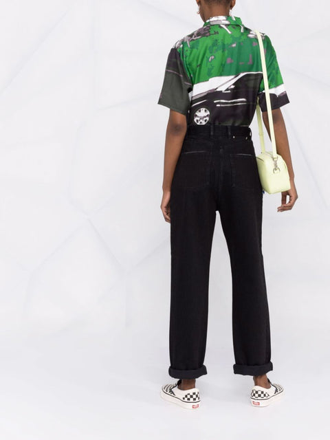 Golden Goose Golden Goose logo patch straight-leg trousers