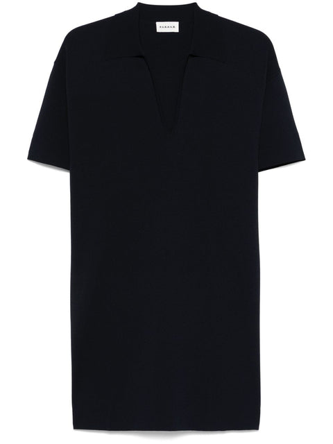 Parosh Parosh mini dress with collar detail and V-neckline