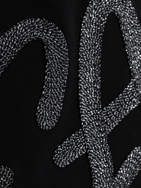 Emporio Armani Emporio Armani Cotton-jersey T-shirt with oversized lurex logo