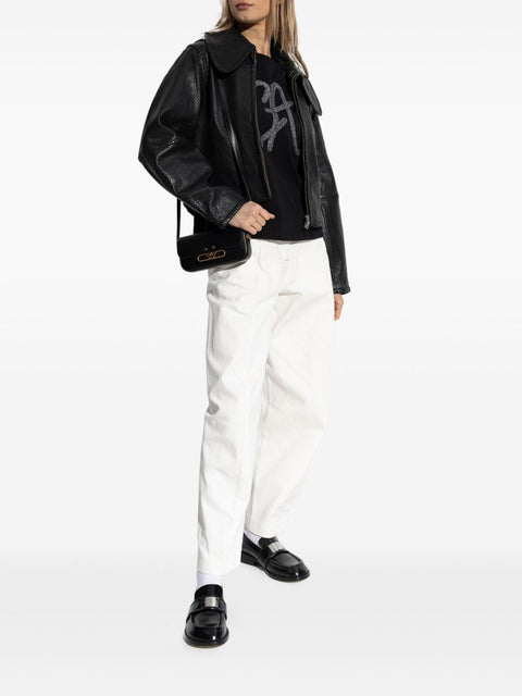 Emporio Armani Emporio Armani Cotton-jersey T-shirt with oversized lurex logo