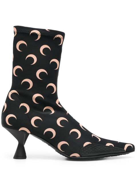 Marine Serre Marine Serre 60mm moon-printed jersey boots