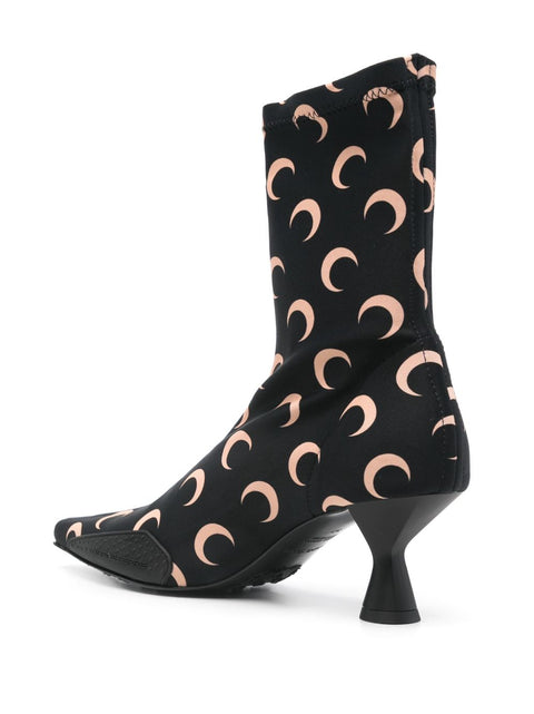 Marine Serre Marine Serre 60mm moon-printed jersey boots