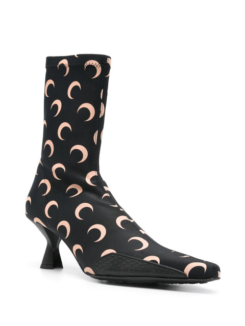 Marine Serre Marine Serre 60mm moon-printed jersey boots