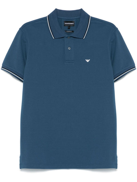 Emporio Armani Emporio Armani embroidered logo polo shirt