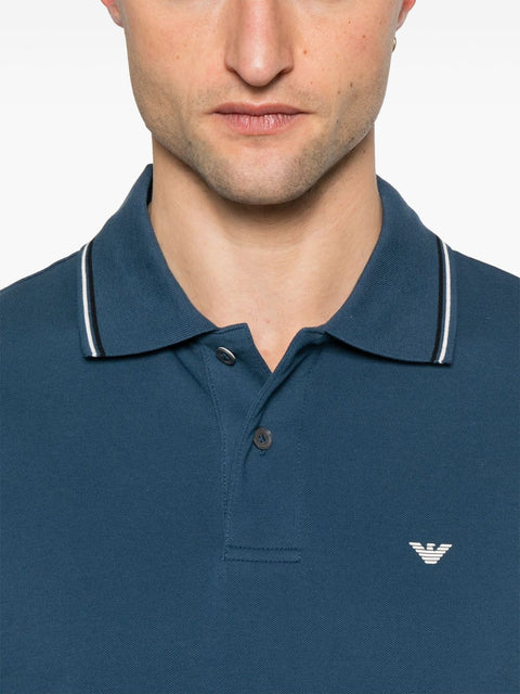 Emporio Armani Emporio Armani embroidered logo polo shirt