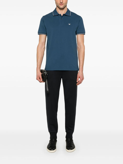 Emporio Armani Emporio Armani embroidered logo polo shirt
