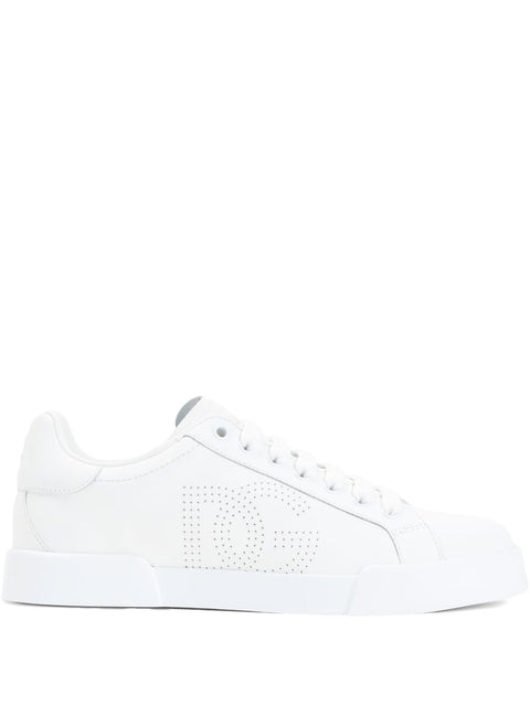 Dolce & Gabbana Dolce & Gabbana Portofino perforated-logo leather sneakers