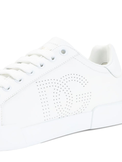Dolce & Gabbana Dolce & Gabbana Portofino perforated-logo leather sneakers
