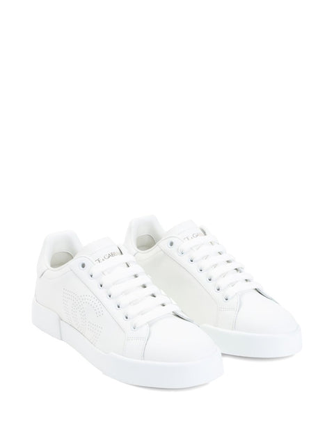 Dolce & Gabbana Dolce & Gabbana Portofino perforated-logo leather sneakers