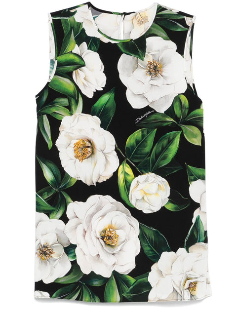 Dolce & Gabbana Dolce & Gabbana Floral silk-blend charmeuse top