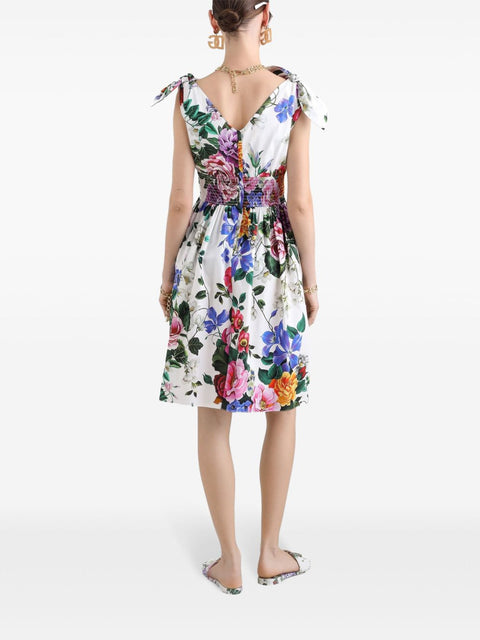 Dolce & Gabbana Dolce & Gabbana midi dress in cotton with floral print
