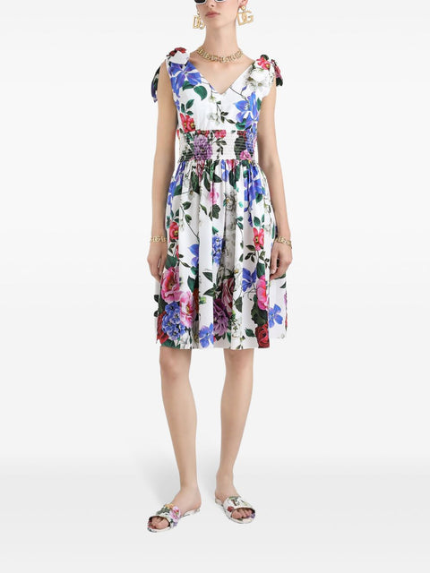 Dolce & Gabbana Dolce & Gabbana midi dress in cotton with floral print