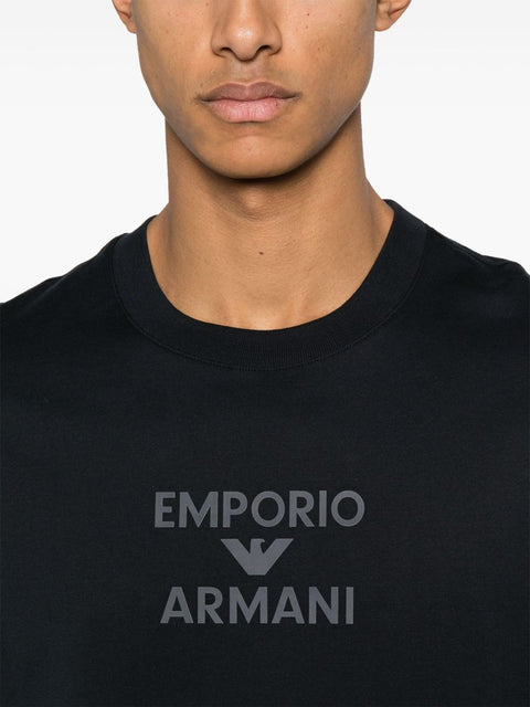 Emporio Armani Emporio Armani Jersey T-shirt with rubberised logo