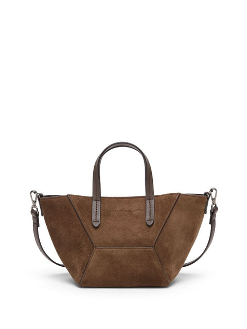 Brunello Cucinelli Brunello Cucinelli Duo mini bag in suede with monili